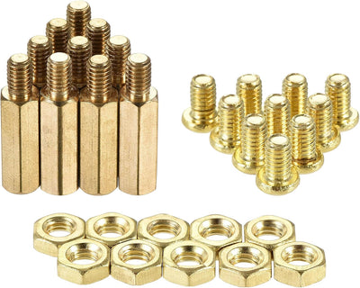 Espaciador hexagonal latón 0.236pulg macho-hembra kit 20 juegos PCB
