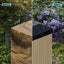 Tapas postes madera 5.5x5.5pulg plástico PP negro 12uds