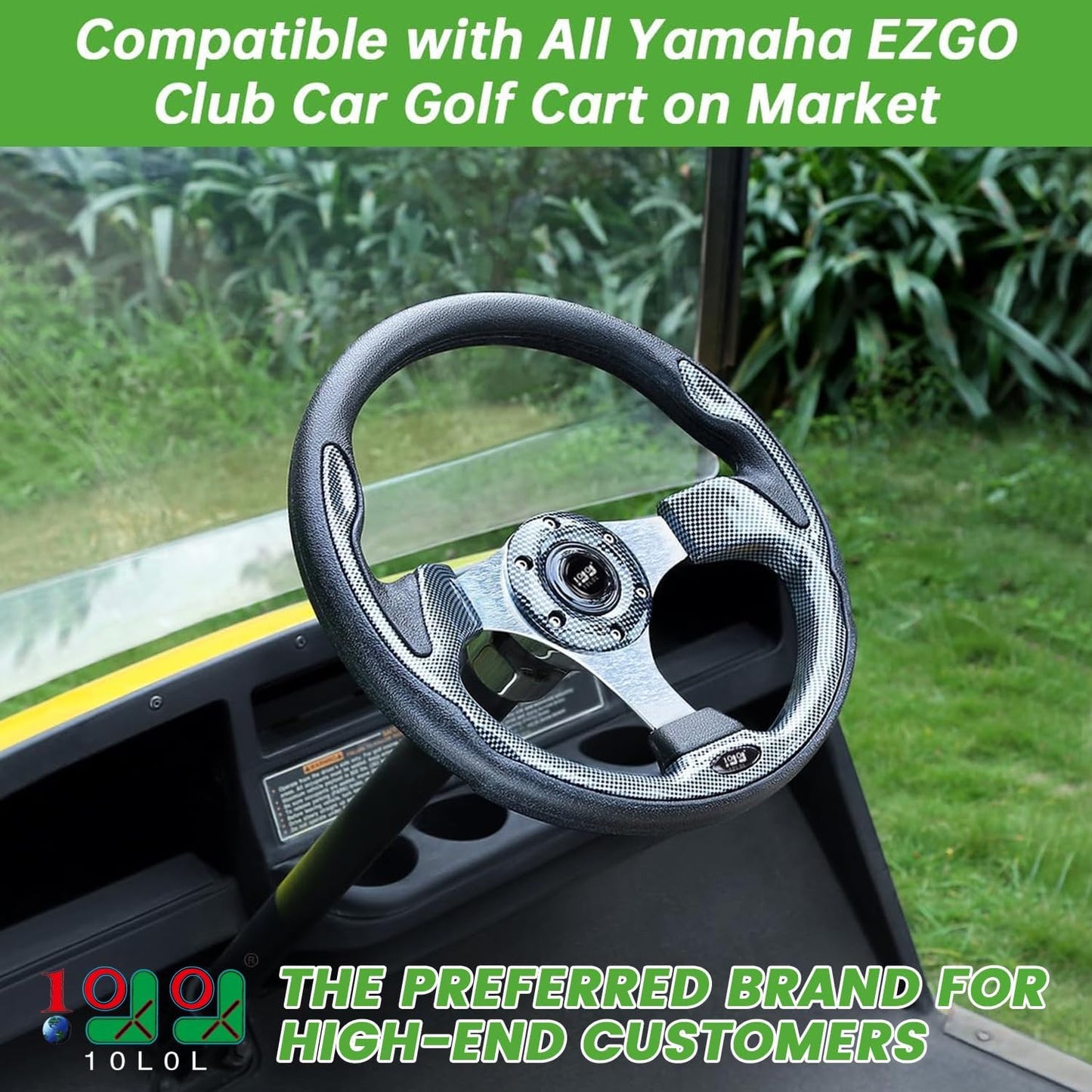 Volante carrito golf comp EZGO Club Car Yamaha estilo1 gris