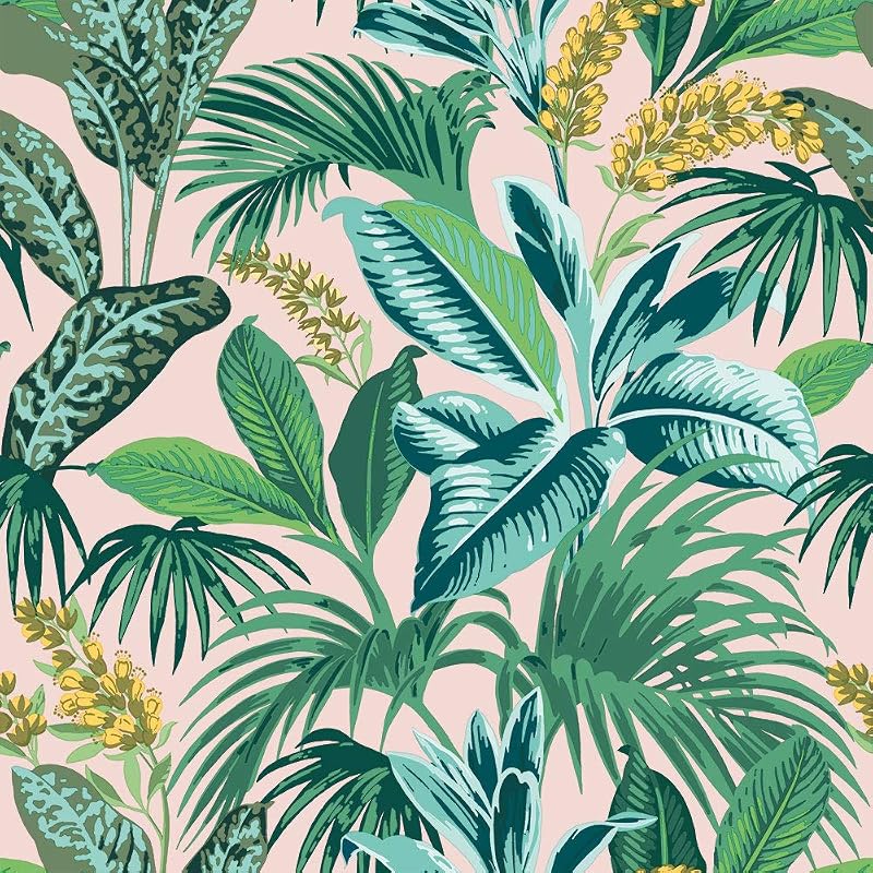 Papel tapiz extraíble palmera rosa 20.5x16.5"