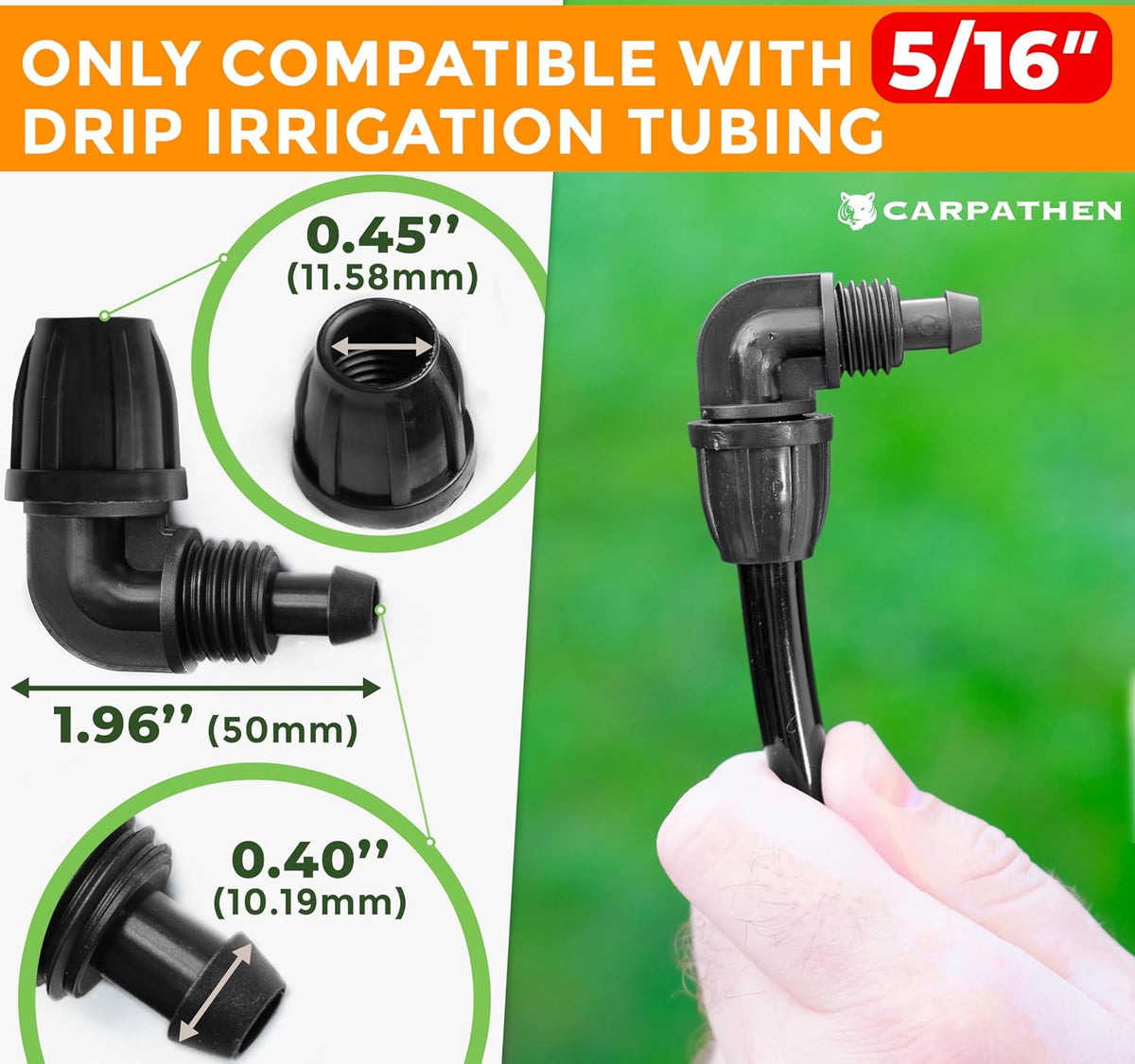 Conectores codo riego goteo 5/16-5 piezas