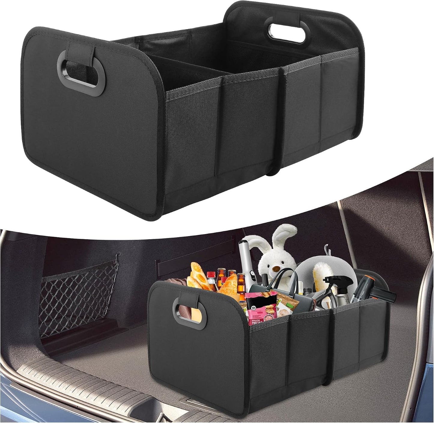 Organiz. maletero plegable SUV múltiples compartimentos