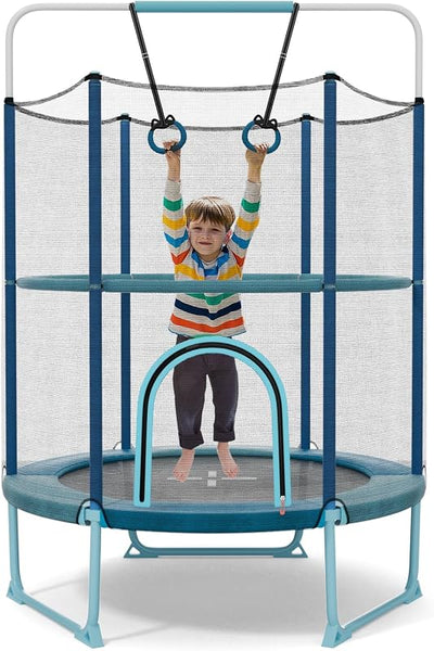 Trampolín 3en1 para niños 60" con barra gimnasia