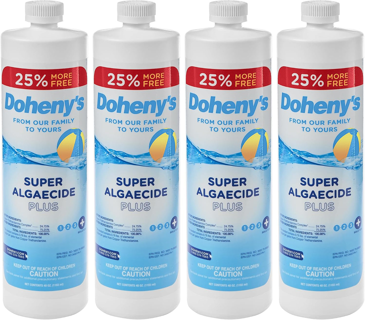 Algaecida profesional 7.1% cobre quelado 160oz 4 botellas