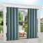 2 Cortinas patio exterior gris azulado resistentes al viento