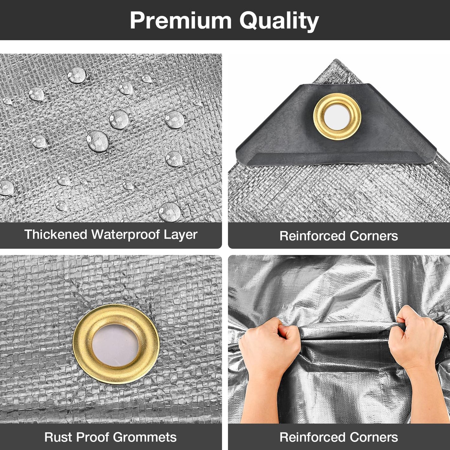 Lona Impermeable 12x20pies 16mil UV Resistente Refugio