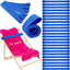 24 Pzas Bandas Toalla Playa con Clips Resistentes Azul