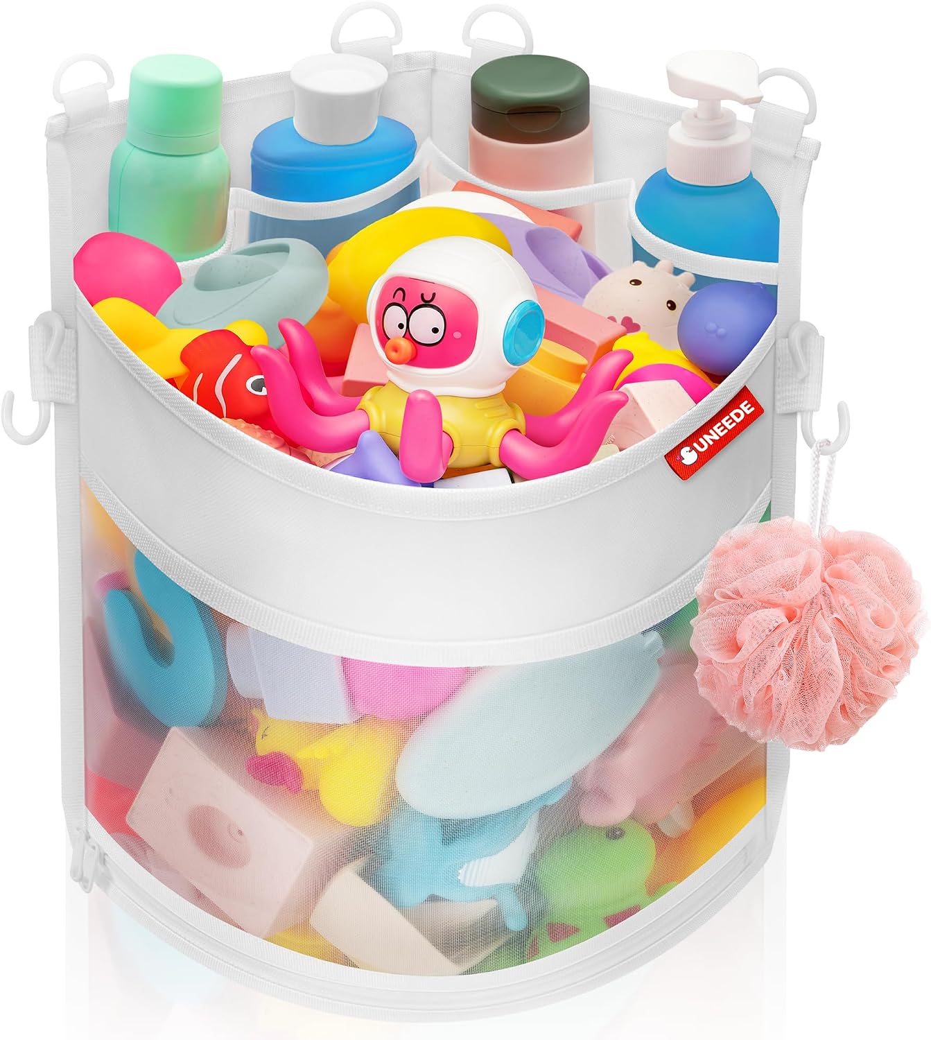 Organiz. ducha malla 3.5gal para juguetes baño