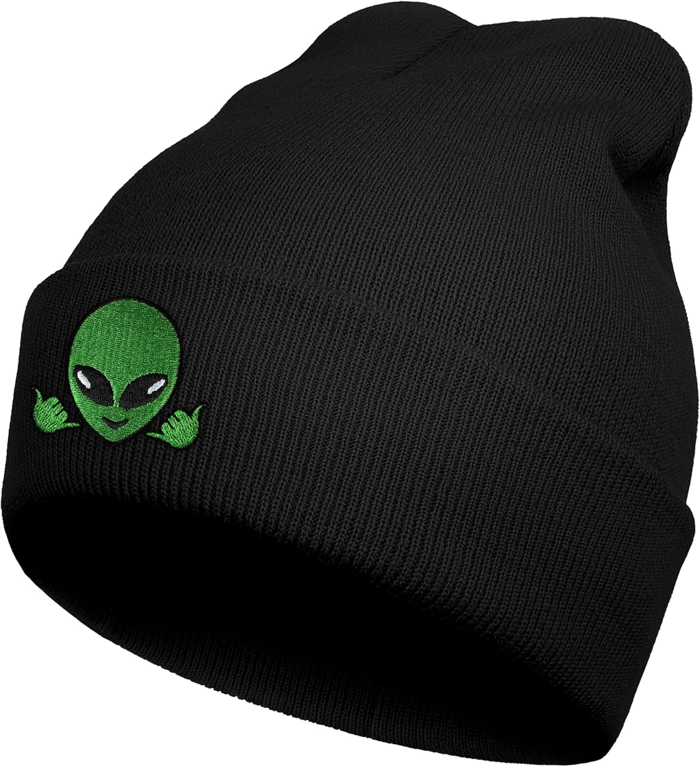 Gorro invierno tejido alienígenas negro