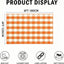 Alfombra algodón cuadros naranja 4x6ft puerta exterior