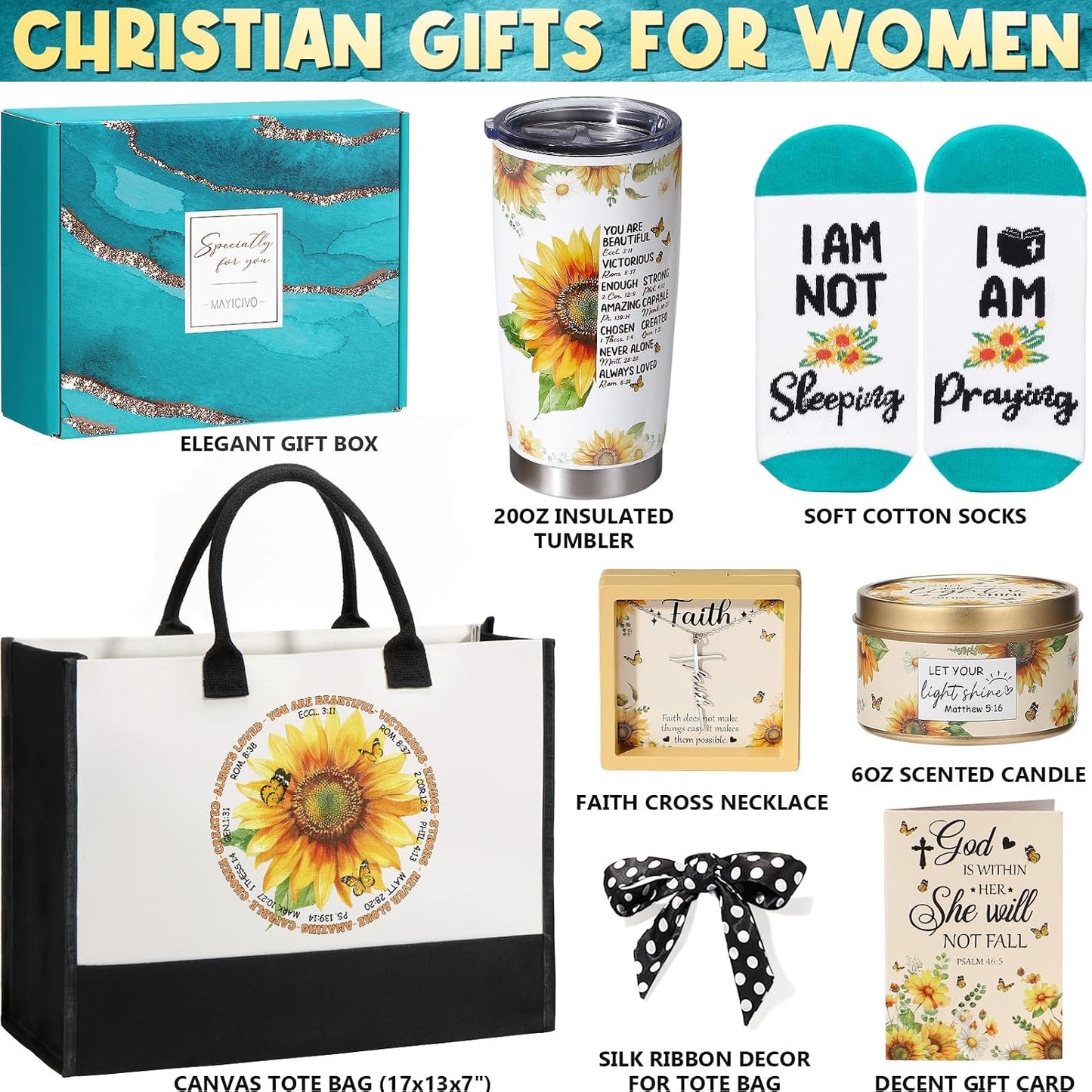 Regalos cristianos para mujer inspiradores de girasol