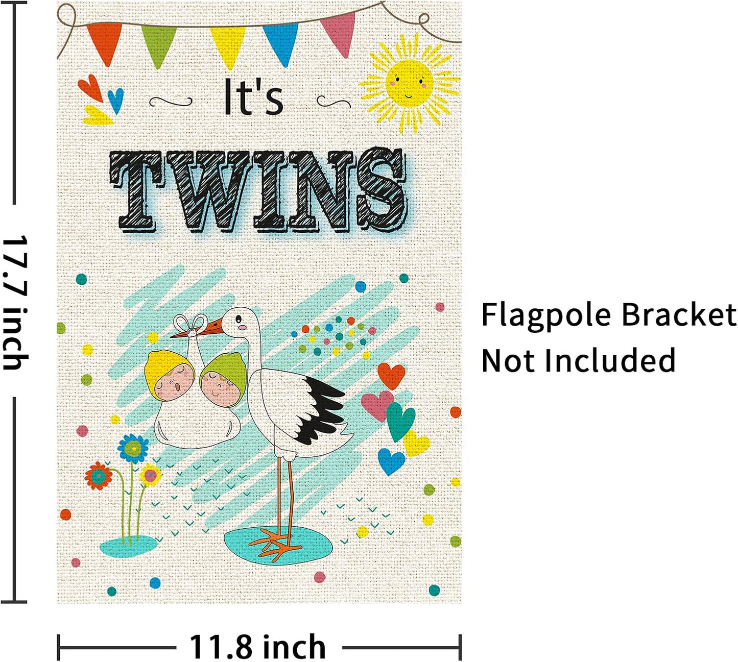 Bandera jardín doble cara 12x18pulg embarazo