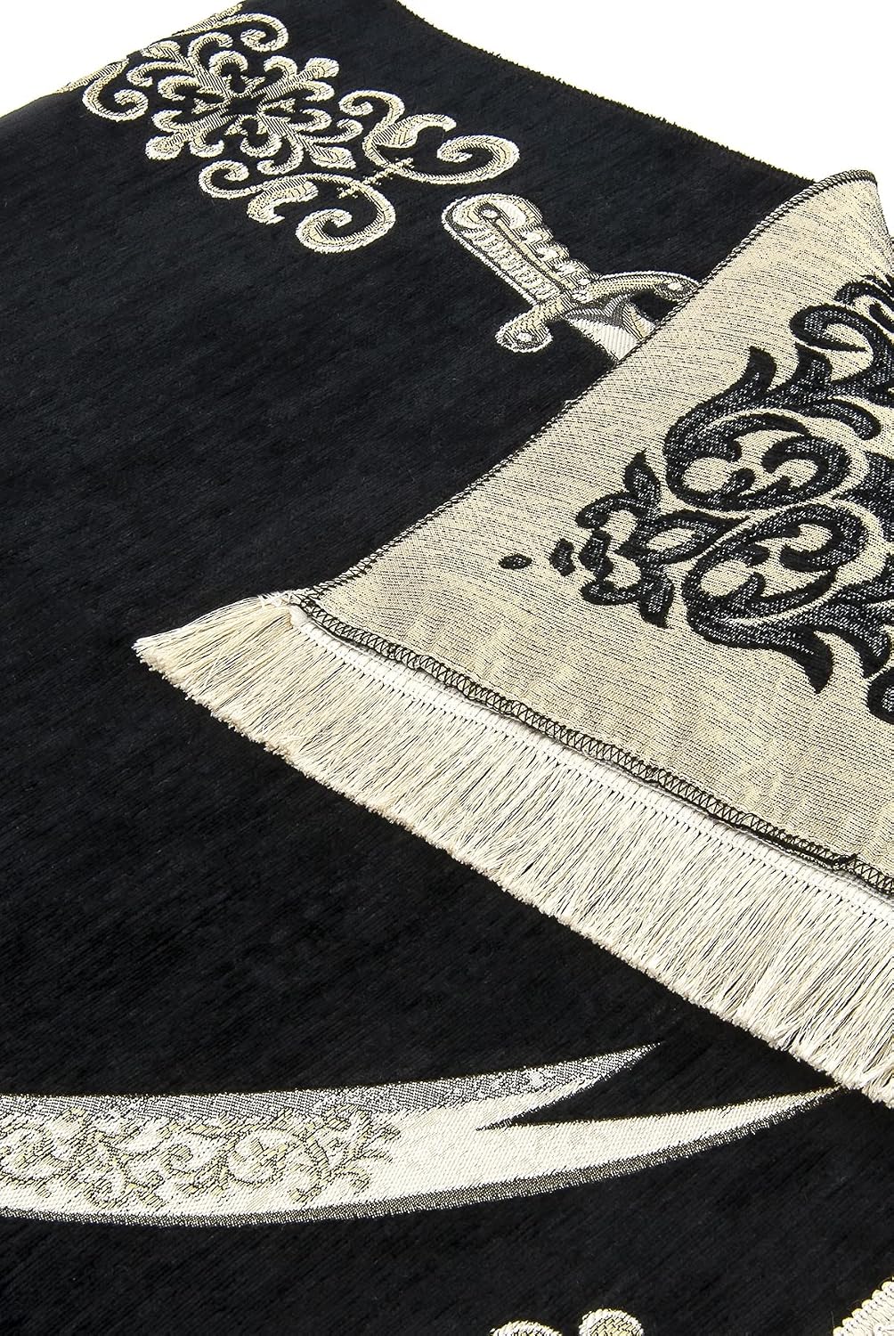 Alfombra oración musulmana con imán Ali color negro