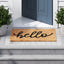 Felpudo bienvenida exterior puerta delantera marrón 36x24