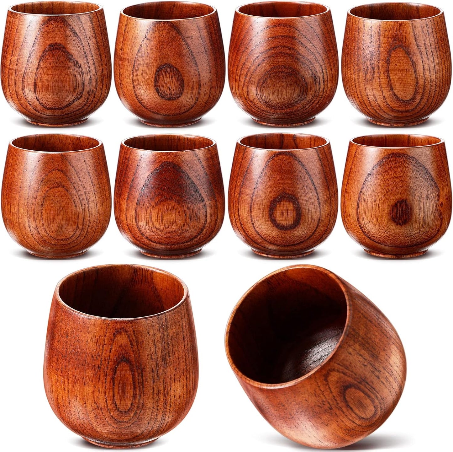10 Tazas Madera Té Café 6oz para Bebidas Calientes