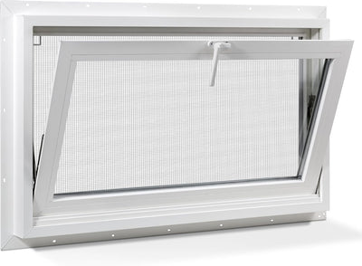 Ventana deslizante baño 32x22pulg doble vidrio templado malla fibra