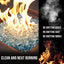 Vidrio fuego 10lb para chimenea y paisajismo 1/2pulg azul