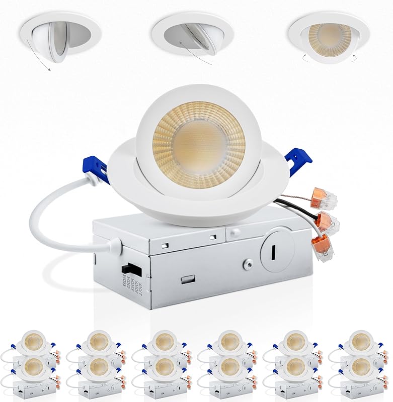 Iluminación LED empotrada 3pulg ajustable 2700K-5000K