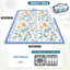 Manta picnic 79x79pulg impermeable arena blanca con flores