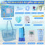 Cesta regalo playa mujer manta 79x83" impermeable 12 Pzas