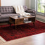 Alfombra Area Sheibani 5x8ft Rectangular Rojo/Negro