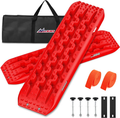 Tablas tracción 4x4 lodo arena nieve 2 Pzas kit montaje rojo