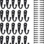 Gancho pared para bata 20uds Negro