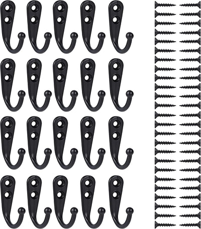 Gancho pared para bata 20uds Negro
