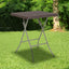 Mesa plegable cuadrada ratán marrón 1.95ft