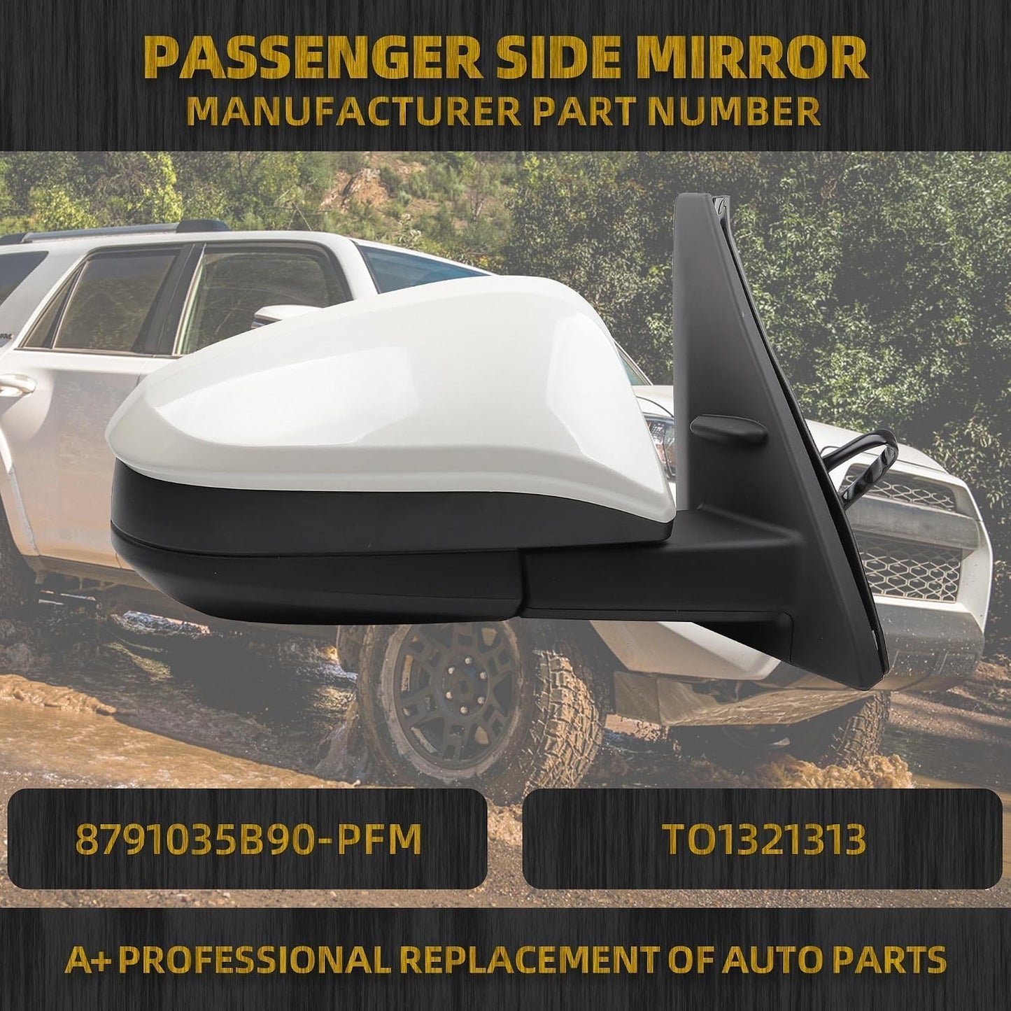 Espejo puerta derecha Toyota 4Runner 14-22 con calefacción