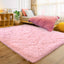 Alfombra rosa dormitorio niña 5x7ft antiderrap