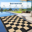 Alfombra exterior 8x10" impermeable ajedrez reversible