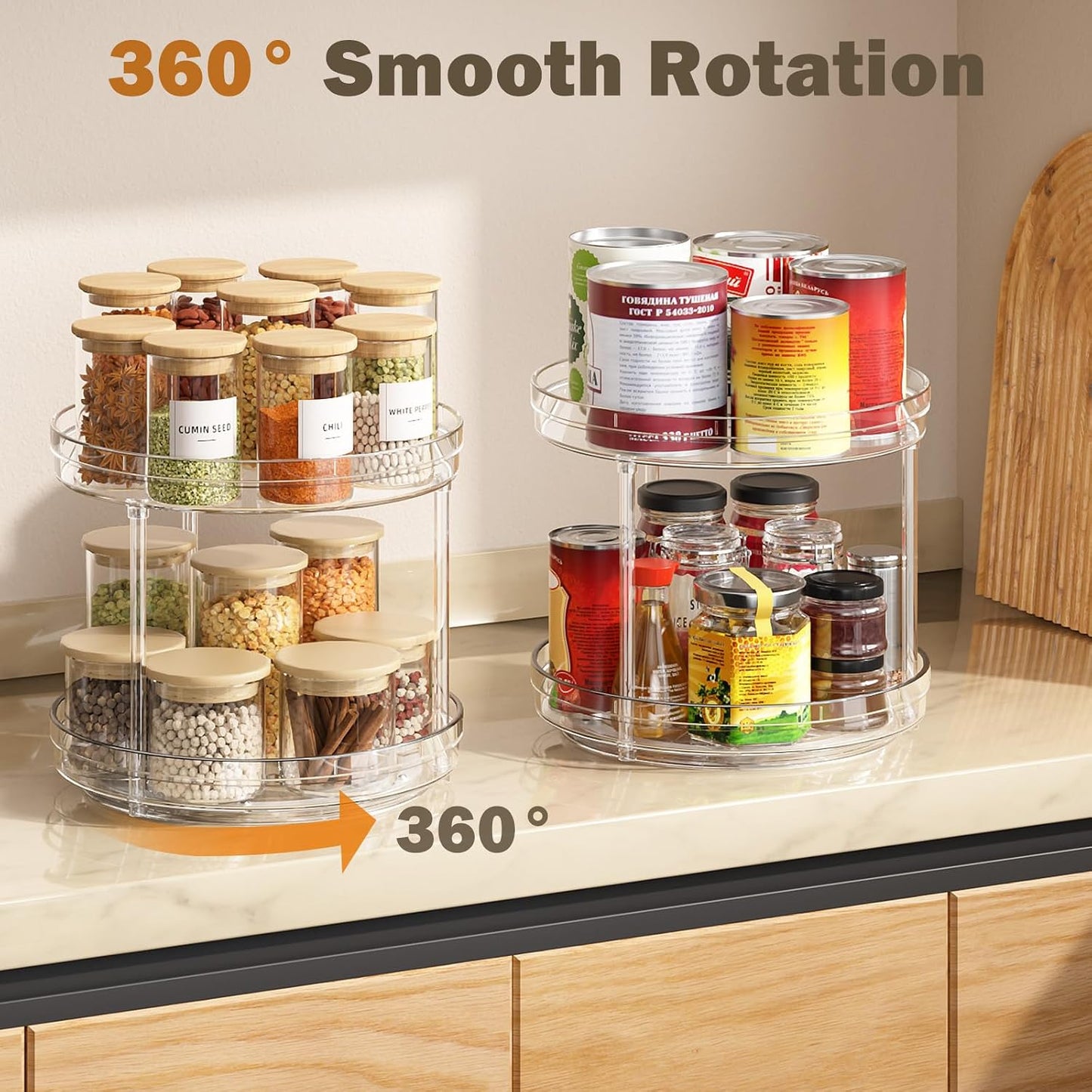 Organiz. Lazy Susan 9.5pulg giratorio para cocina baño