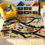 Alfombra antideslizante para niños 5x7ft lana sintética