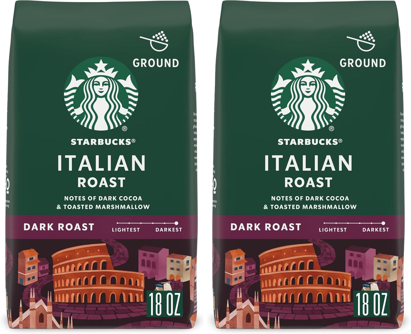 Café molido Starbucks tostado oscuro 18oz paquete 2