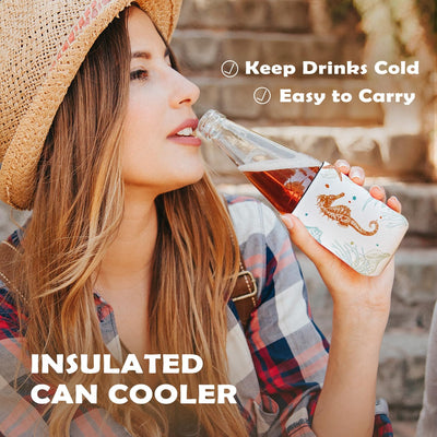 Fundas neopreno aislantes para bebidas caballito mar