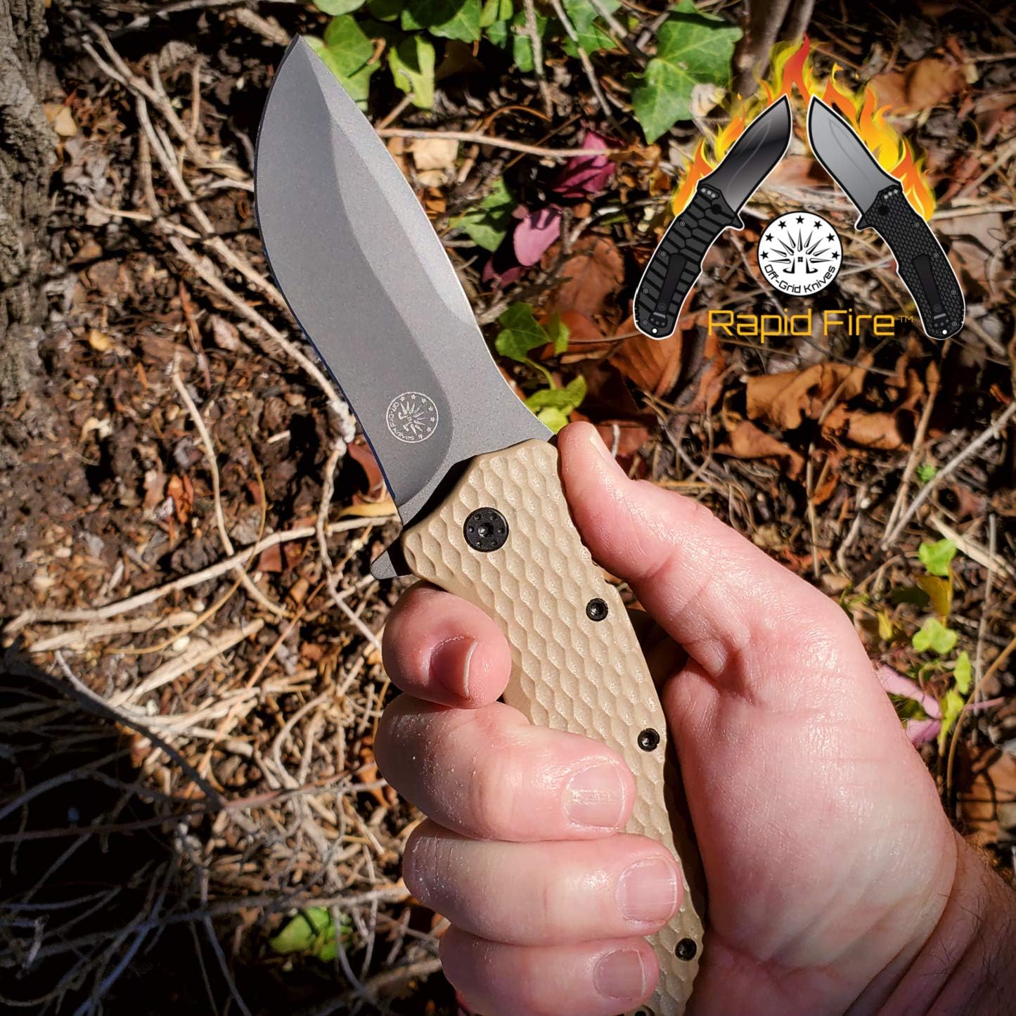 Cuchillo EDC acero D2 nitruro titanio G10 transporte