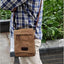 Bolso bandolera cuero vintage lona