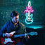 Letrero LED guitarra con música para estudio bar dormitorio