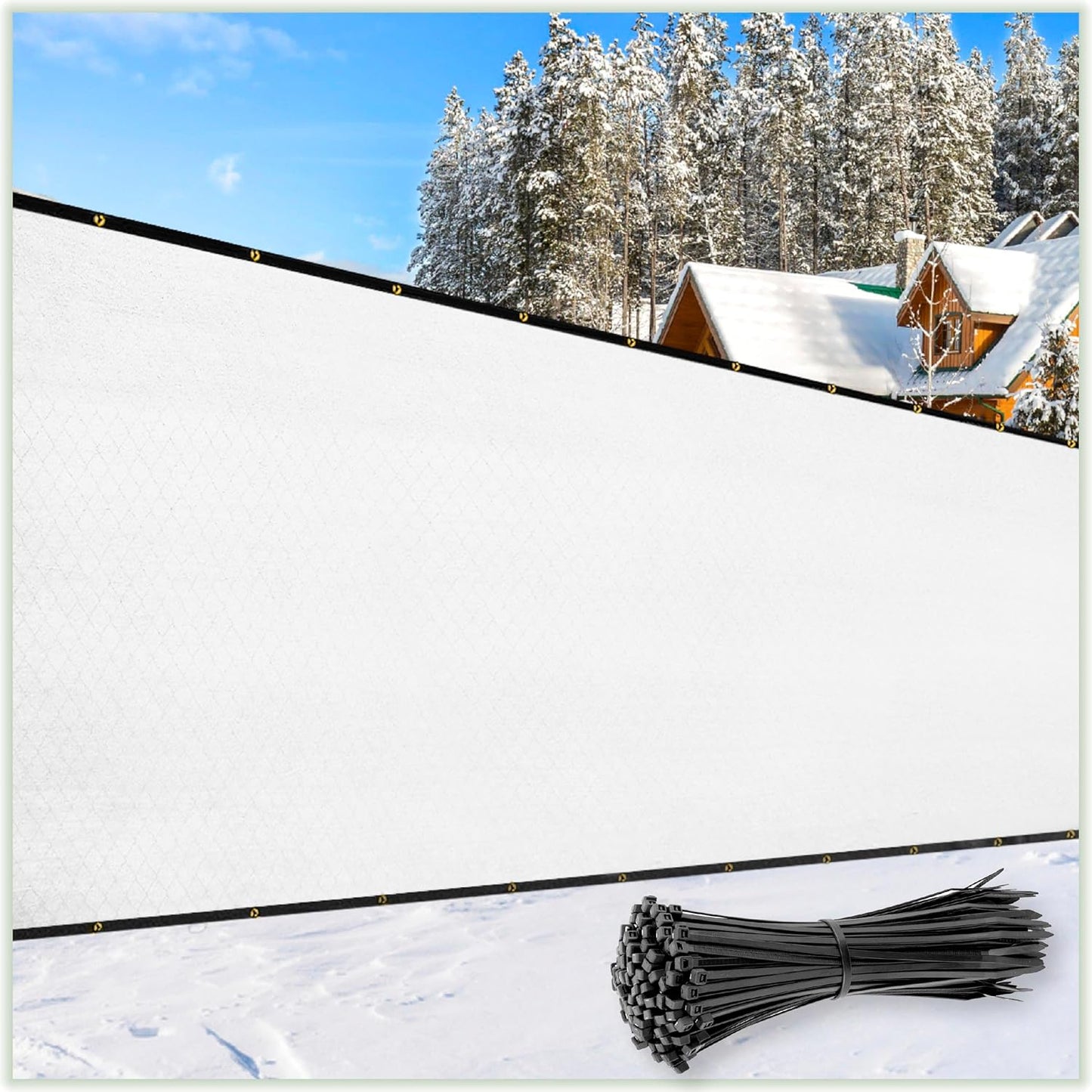 Pantalla privacidad cerca 4ft negra blanca 170g/m2
