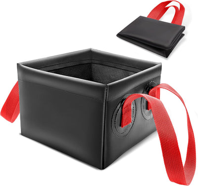 Cubo de agua para cepillo de parrilla plegable rojo