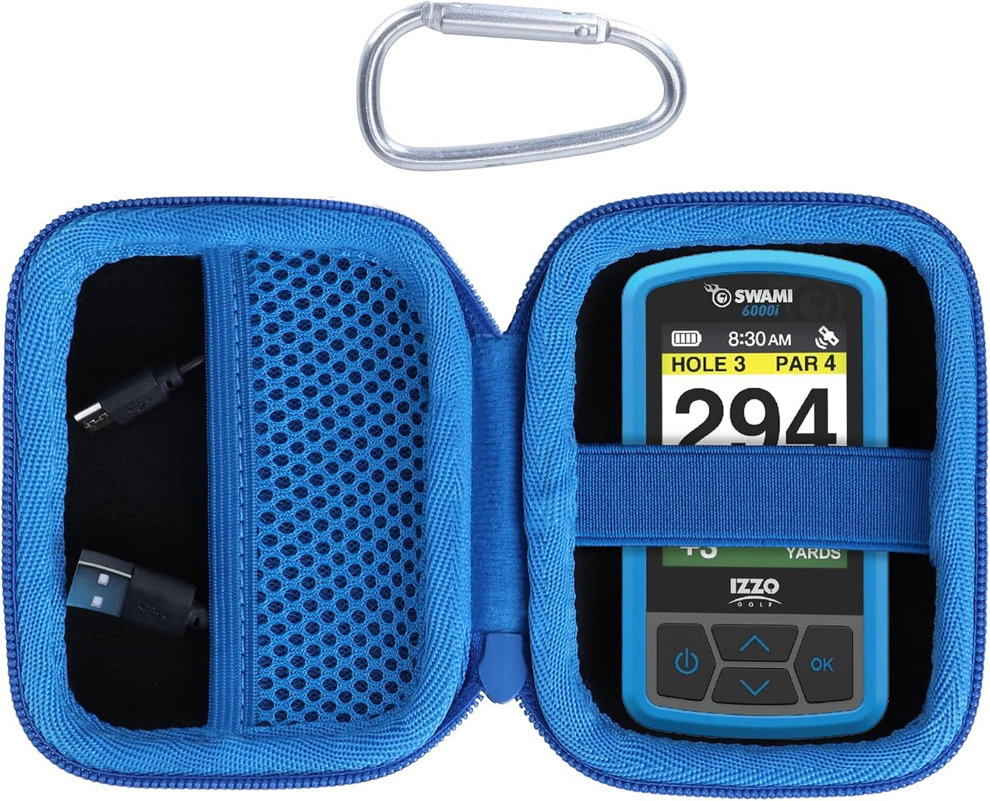 Funda rígida comp Izzo Swami 6000 GPS golf negra azul