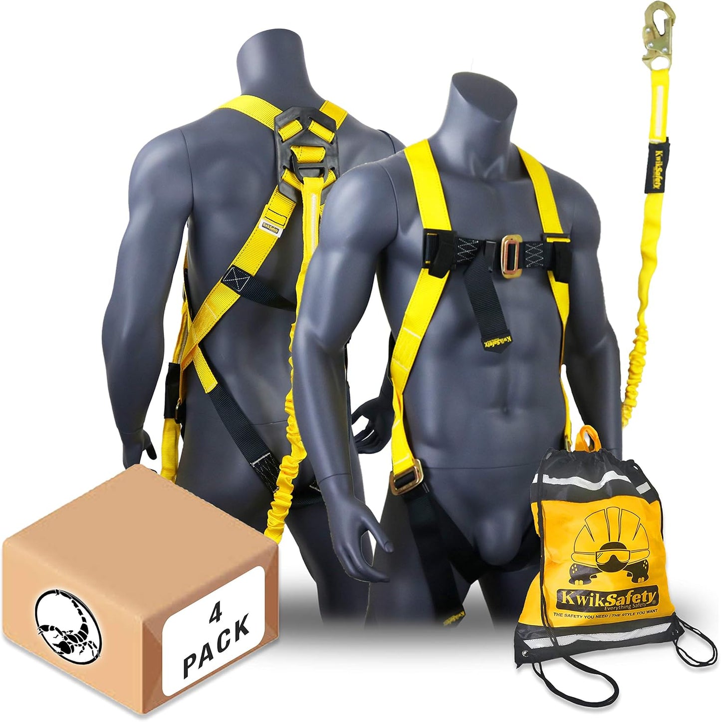 Arnés seguridad con cuerda 6ft kit protección caídas ANSI