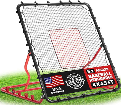 Red de rebote béisbol 4x4.5ft con zonas de strike