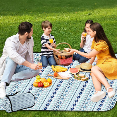 Manta picnic playa 79x59" impermeable plegable azul