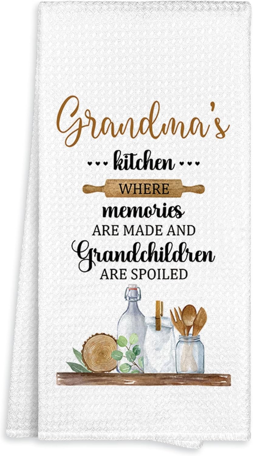 Toalla cocina 16x24pulg microfibra decorativa para abuela