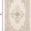 Alfombra decorativa micro-loop 2'6"x4' marfil y fucsia