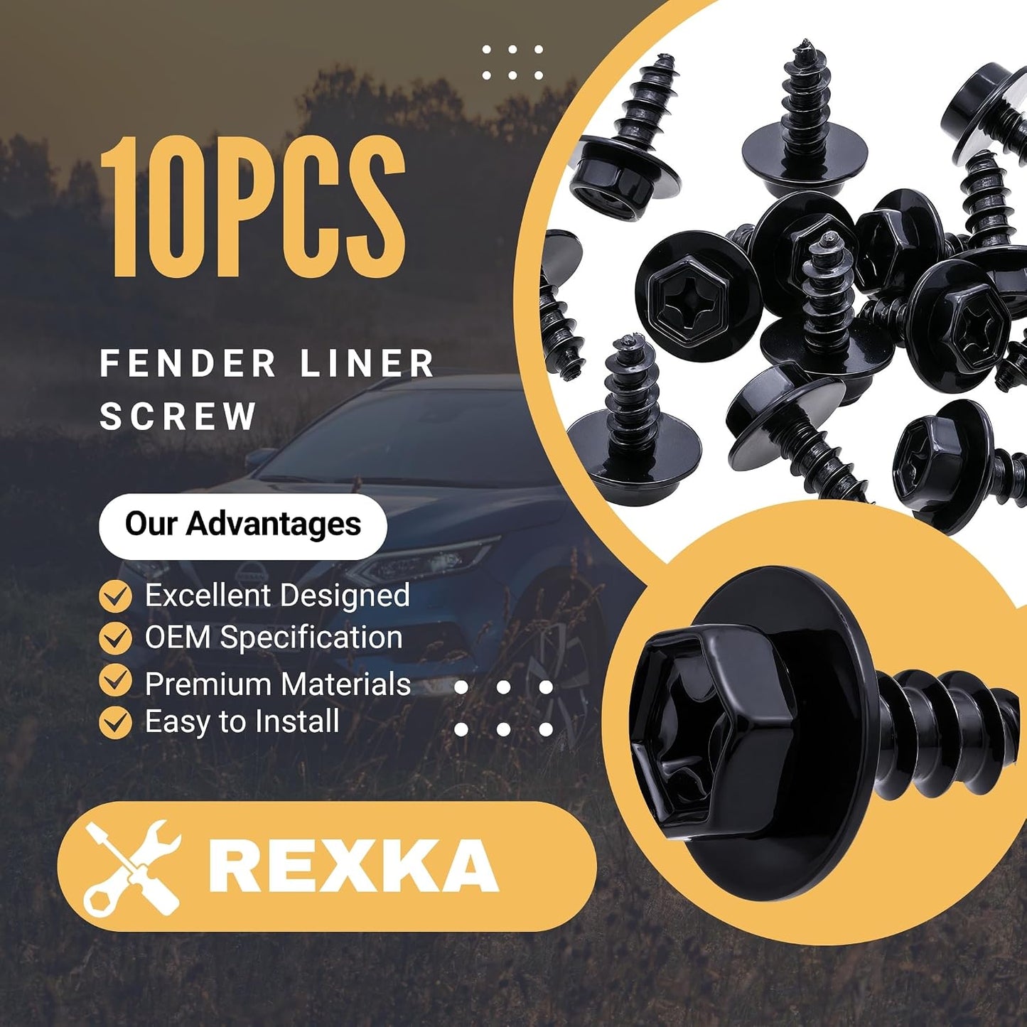 10 Pzas Tornillo Cubierta Parachoques Toyota Lexus 90159-60603