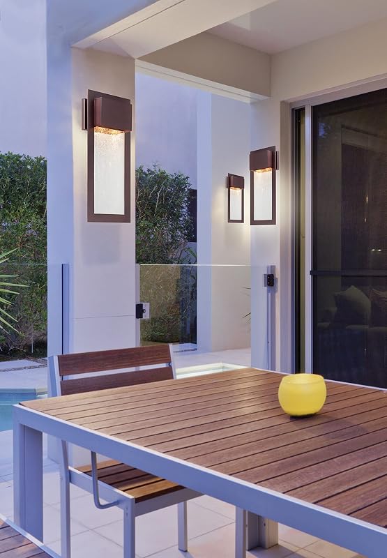 Soporte pared moderno con dos luces Bronce