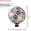 Globo decorativo mosaico vidrio 10" diseño margarita
